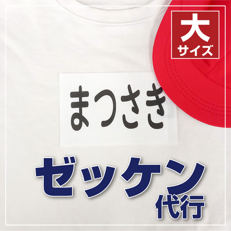 ゼッケン代行 大 4枚セット ゼッケン 名前 体操服 水着 体育 運動会 きれい 簡単@