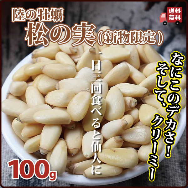 松の実100g 大粒 クリーミー 新物限定 とれとれ サクサク 陸の牡蠣 生活習慣病予防 炎症やかゆみの抑制 貧血の予防に アンチエイジング効果  長寿薬膳堂 【楽ギフ_包装】