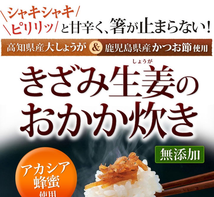 山田養蜂場 きざみ生姜のおかか炊き 90g はちみつ ギフト 母の日