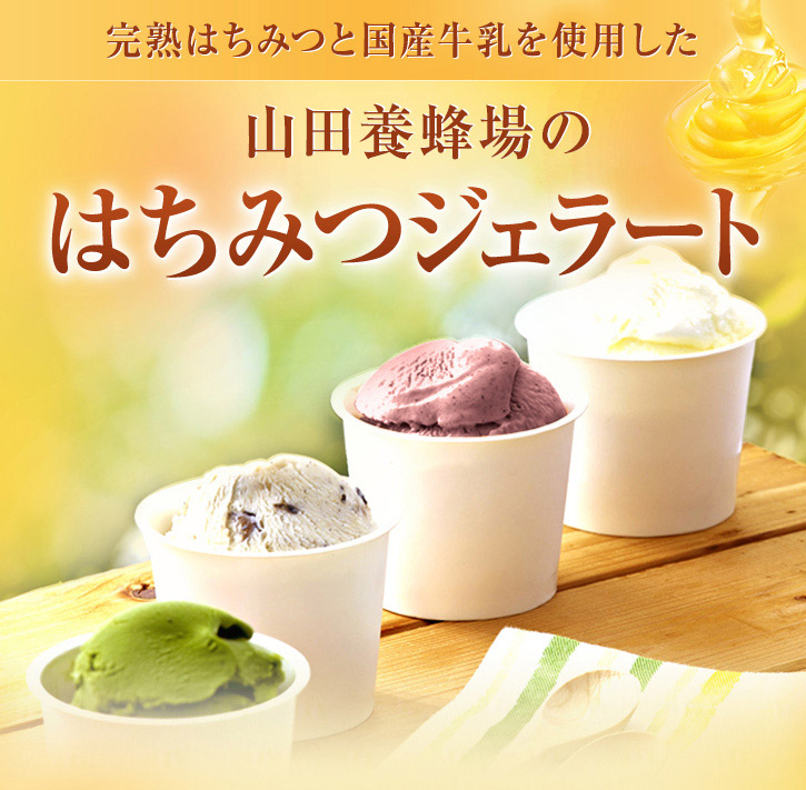 山田養蜂場 はちみつジェラートおすすめセット 1箱（6個入） はちみつ