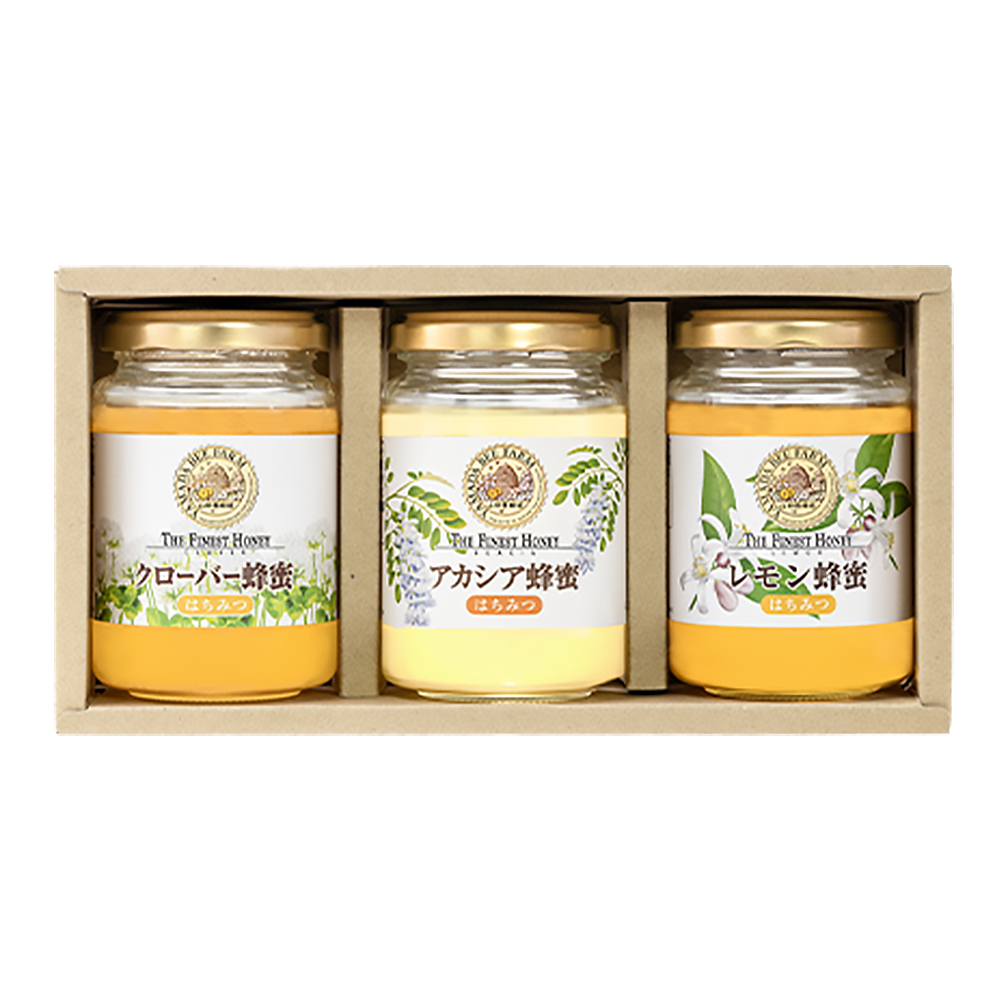 山田養蜂場 世界のはちみつ3本セットアカシア蜂蜜 クローバー