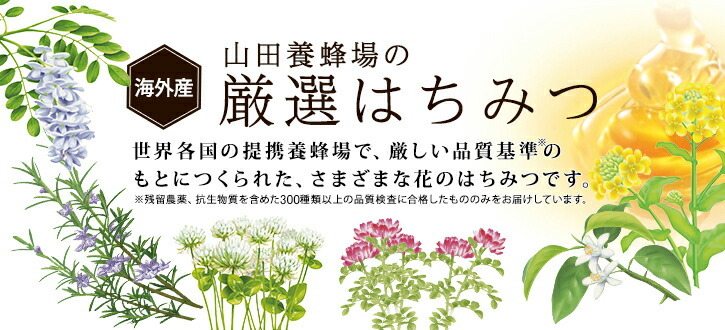 山田養蜂場 有機百花蜂蜜(キューバ産) 300gプラ容器 グリホサート検査