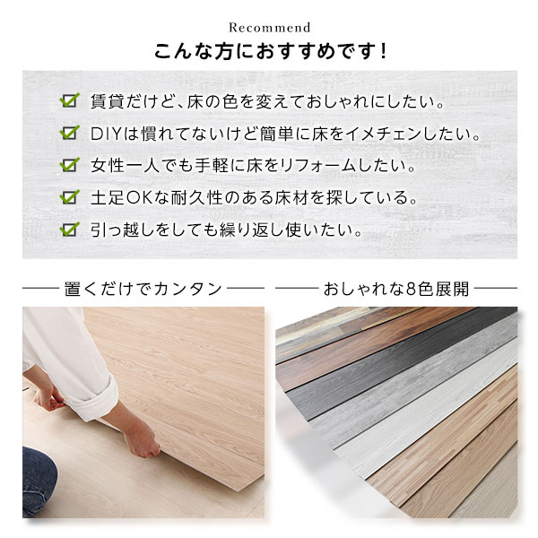 72枚入〕 フロアタイル 床材 6畳分 約91.4×15.2cm グレー ウッド