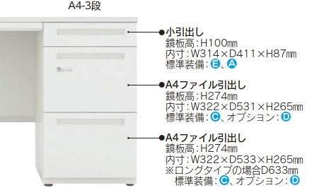 片袖デスク SCAENA Sタイプ スカエナ 内田洋行 片SS107A4-3DN 幅100cm