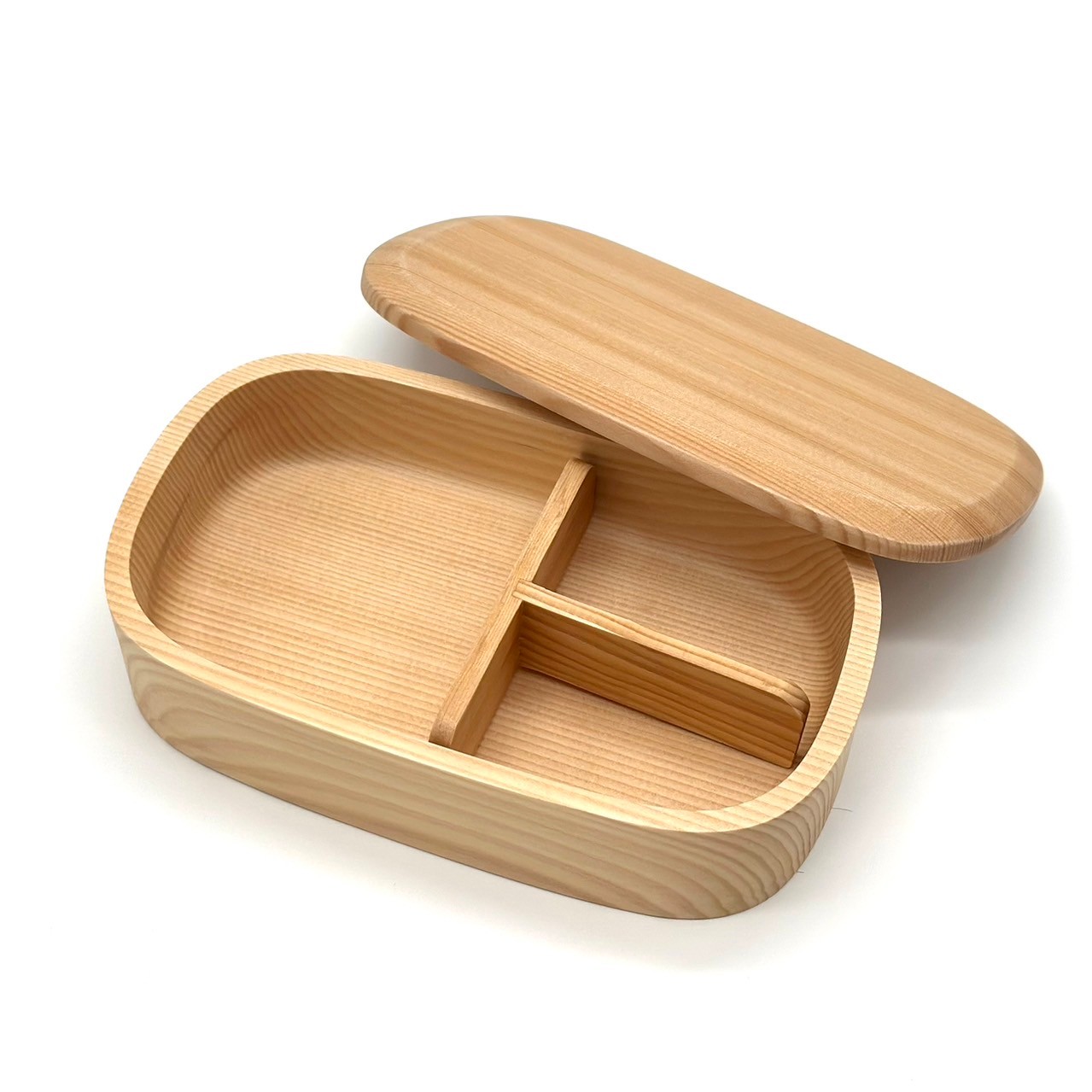 食洗機対応 弁当箱 くりぬき ランチボックス 5色 木製 一段 ナチュラル