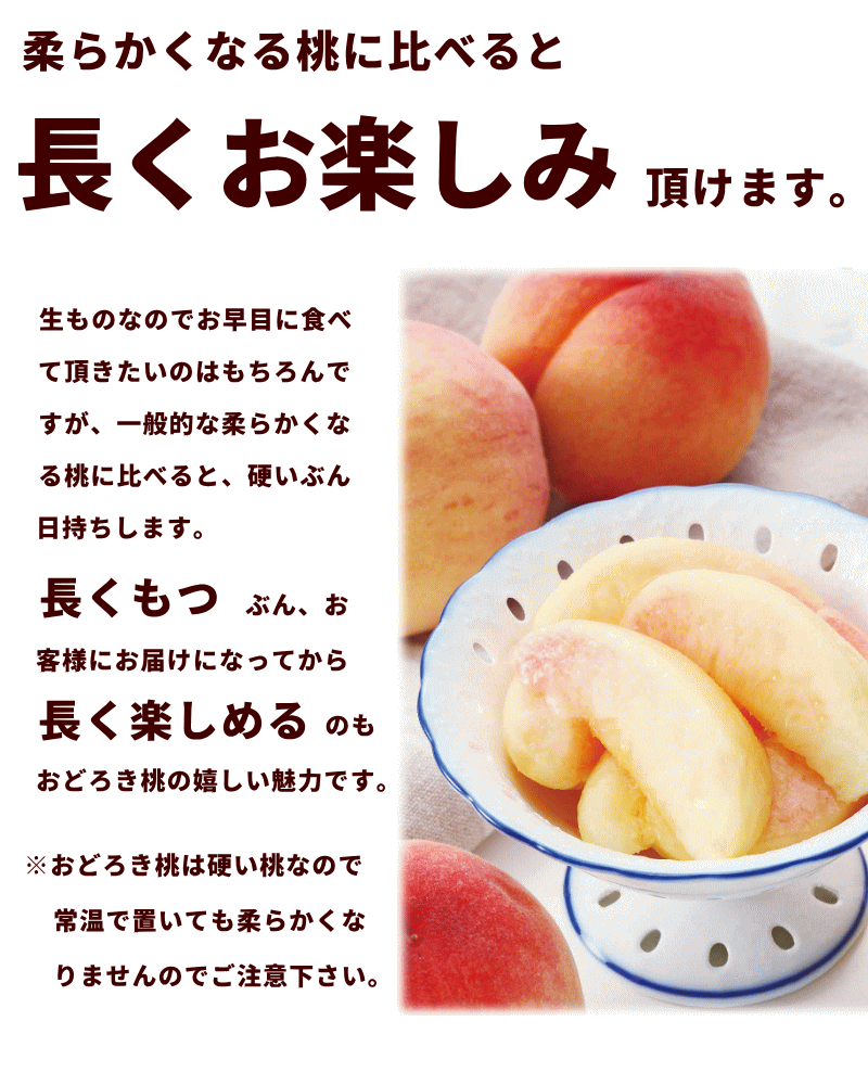 国内発送 福島県産 おどろき 硬い桃 桃 モモ もも 硬桃