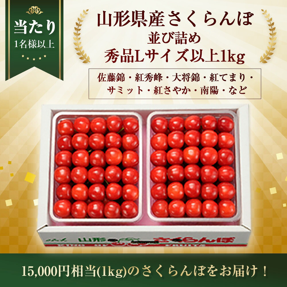 山形県産さくらんぼ1kgラッキーくじ