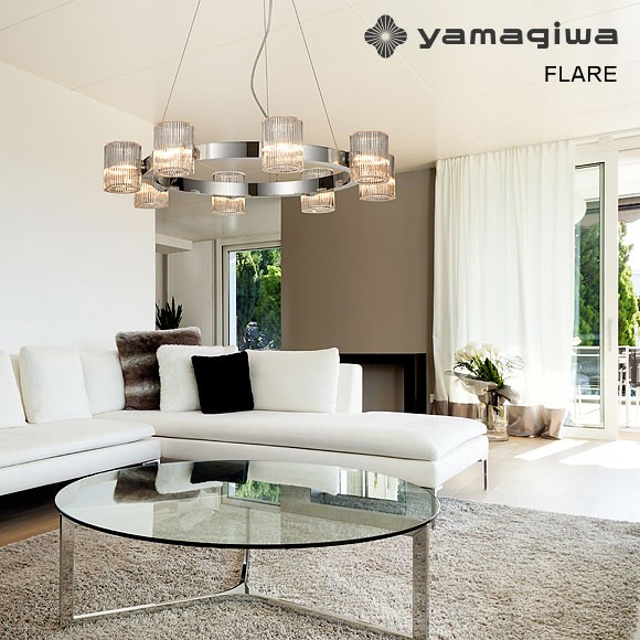 即納)YAMAGIWA（ヤマギワ）シャンデリア FLARE（フレア） 6灯 Φ700mm