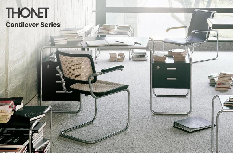 THONET カンチレバーチェア no.S34 ブラウンレザー(受注品) : YAMAGIWA
