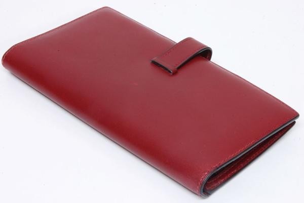 【極美品】HERMES ベアンクラシック　長財布　ボックスカーフ　グレー HERMES（エルメス） （中古）エルメス ベアン クラシック 二つ折り長