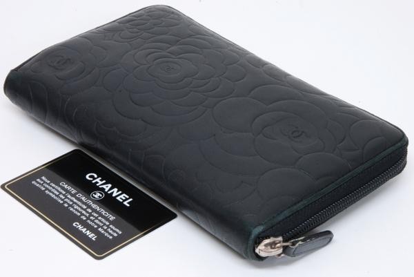 CHANEL シャネル カメリア ジップウォレット ファスナー財布 長