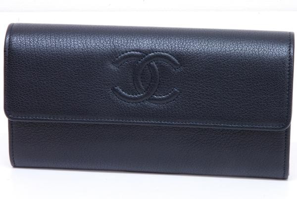 CHANEL（シャネル） ココマーク レザー フラップウォレット 二つ折り長