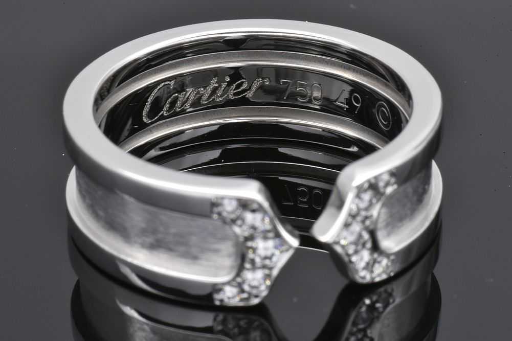 カルティエ　C2リング　ダイヤ　保証書付き　K18WG ゴールド 楽天市場】Cartier カルティエ 貴金属・宝石 トリニティリング