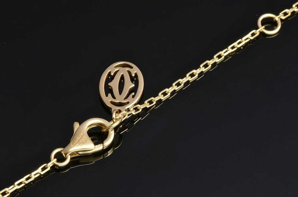 カルティエ ダムール ネックレス LM ディアマン レジェ ラージ K18YG