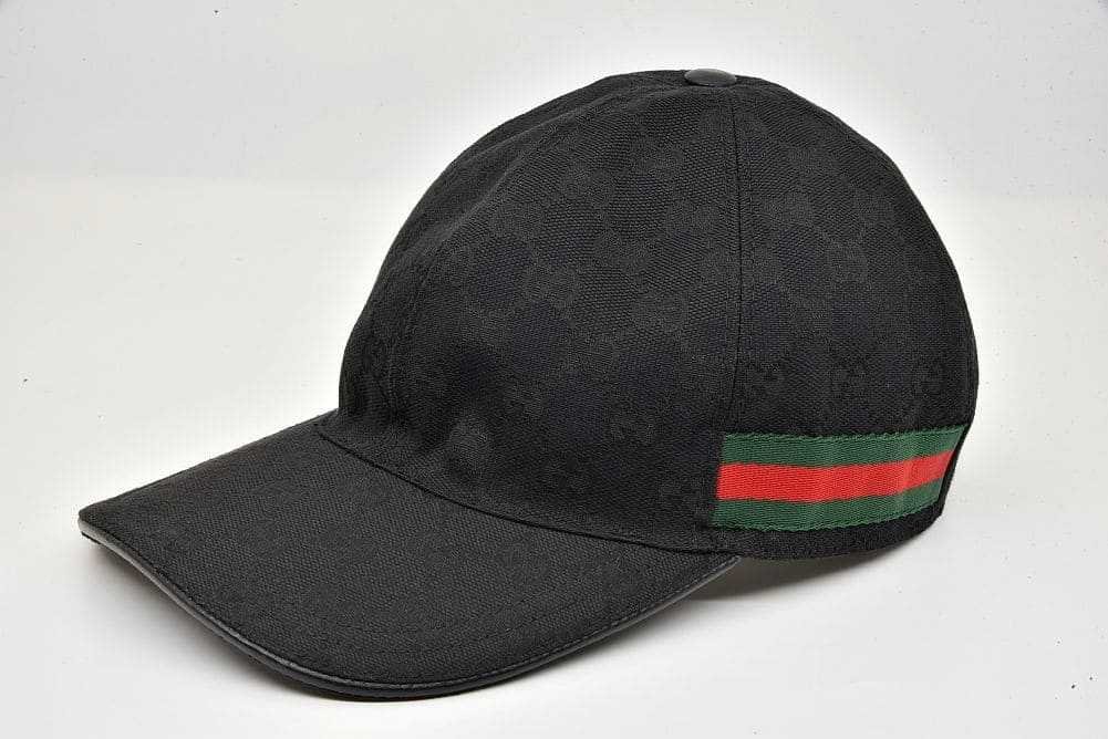 GGキャンバス グッチ GUCCI キャップ 帽子 Lサイズ コットン ブラック