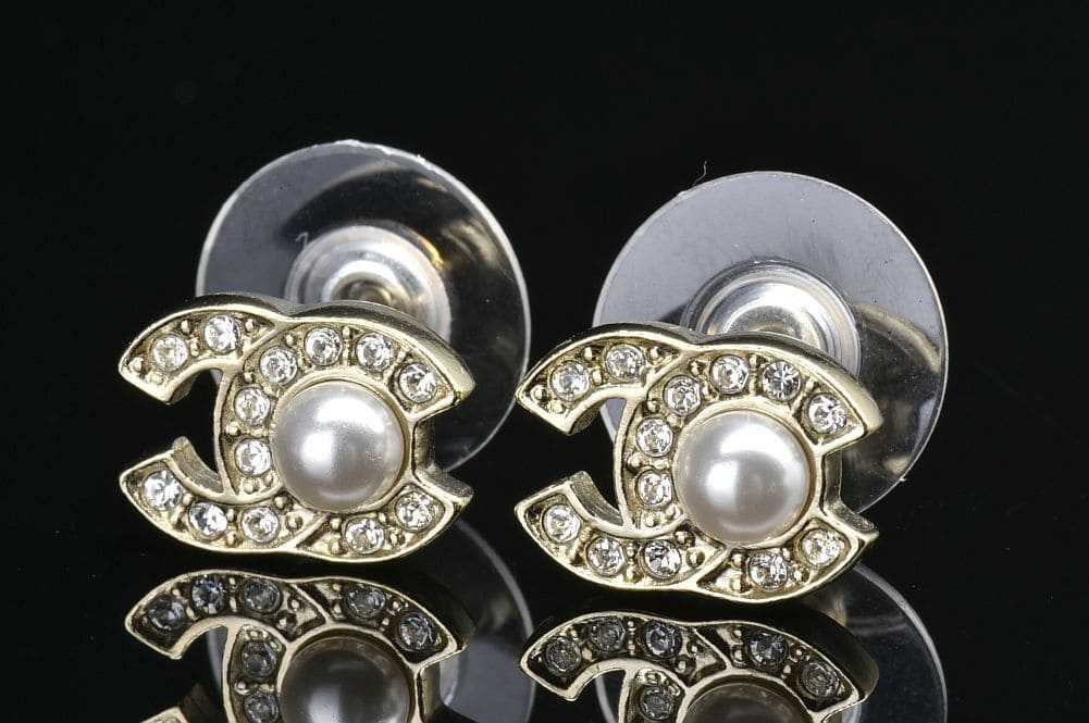 CHANEL（シャネル） ココマーク ラインストーン パールピアス AB4764