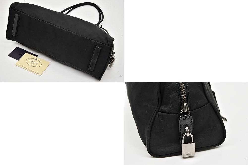 PRADA（プラダ） トライアングルロゴ ナイロン ハンドバッグ NERO
