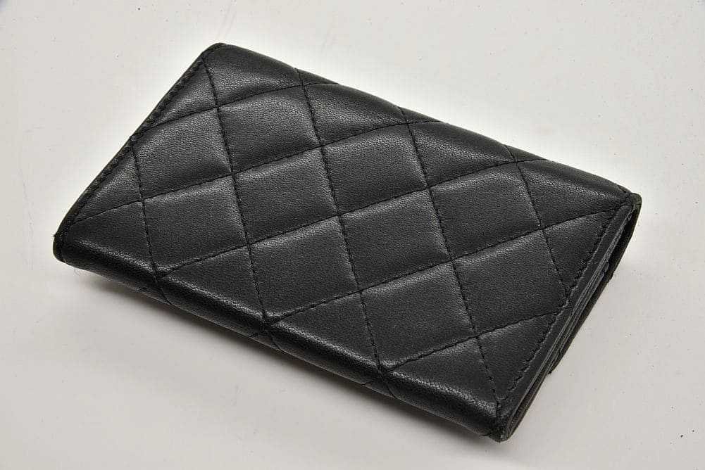 マトラッセ シャネル ラムスキン ココマーク カードケース 名刺入れ