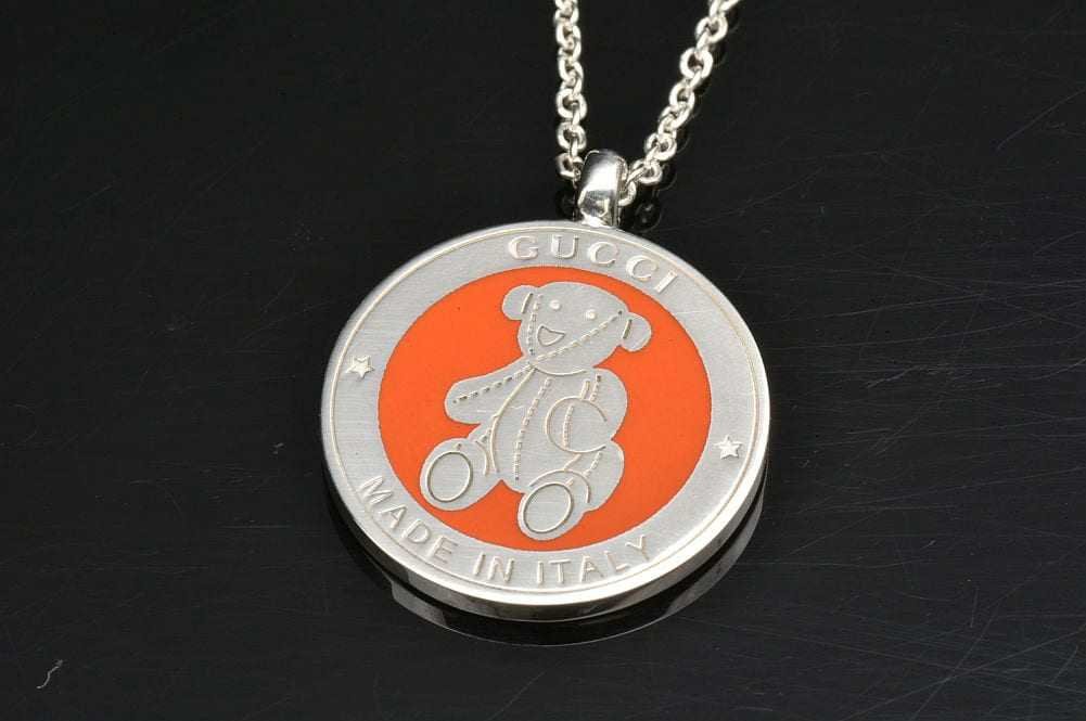 GUCCI（グッチ） テディベア ペンダント ネックレス プレート Ag925