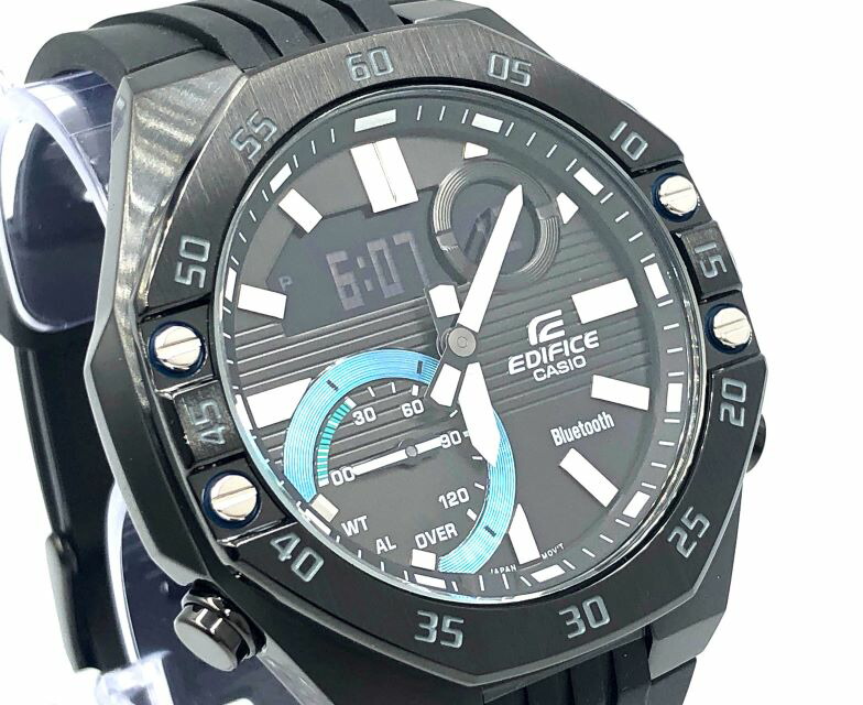 日本未発売 海外限定 カシオ エディフィス CASIO EDIFICE ECB-10PB-1A アナデジ アナログ デジタル ビジネス アナログ  デジタル Bluetooth スマホリン