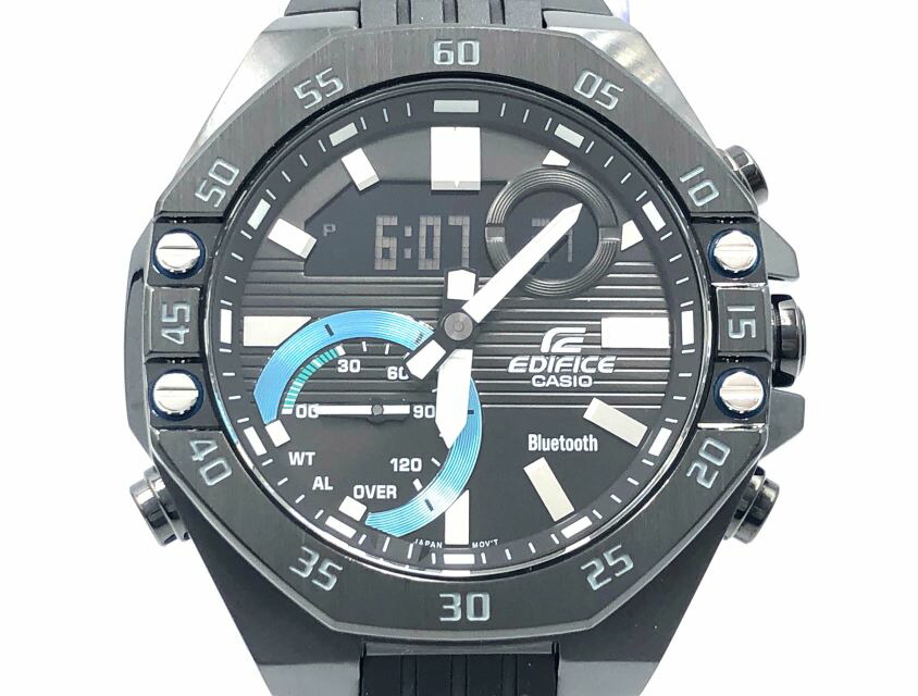 日本未発売 海外限定 カシオ エディフィス CASIO EDIFICE ECB-10PB-1A アナデジ アナログ デジタル ビジネス アナログ  デジタル Bluetooth スマホリン