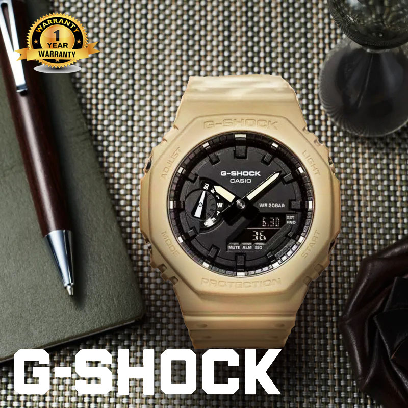 G-SHOCK GA-2100-5A アナデジ メンズ 腕時計 カーキ ベージュ ブラック