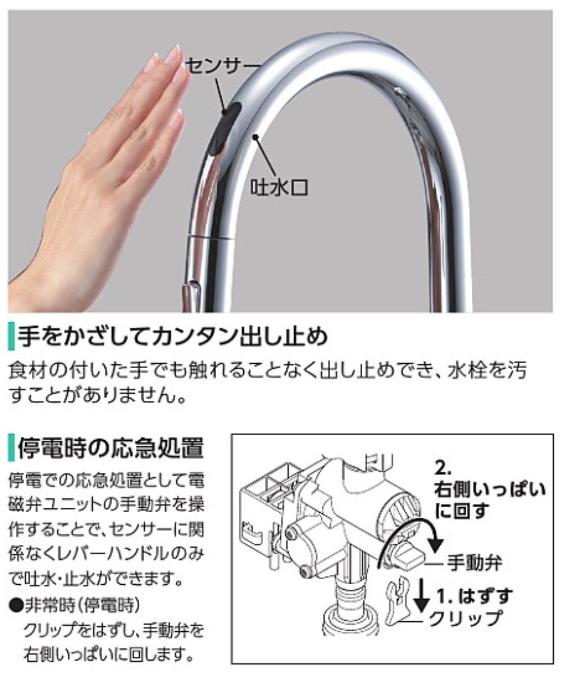 KM6091SCECM5/ KVK/ ビルトイン浄水器用シングルシャワー付混合栓