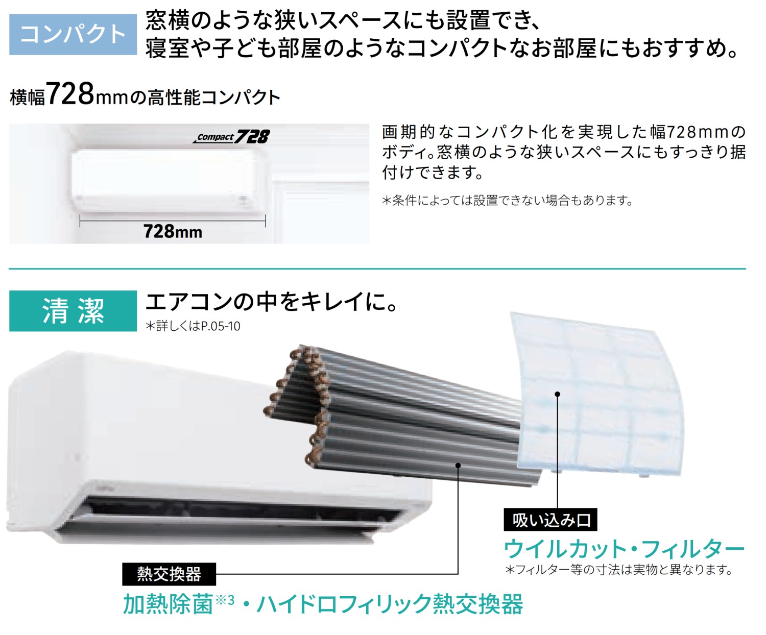 エアコン6畳用/nocria（富士通） / エアコン CHシリーズ2024年 / 2.2kW