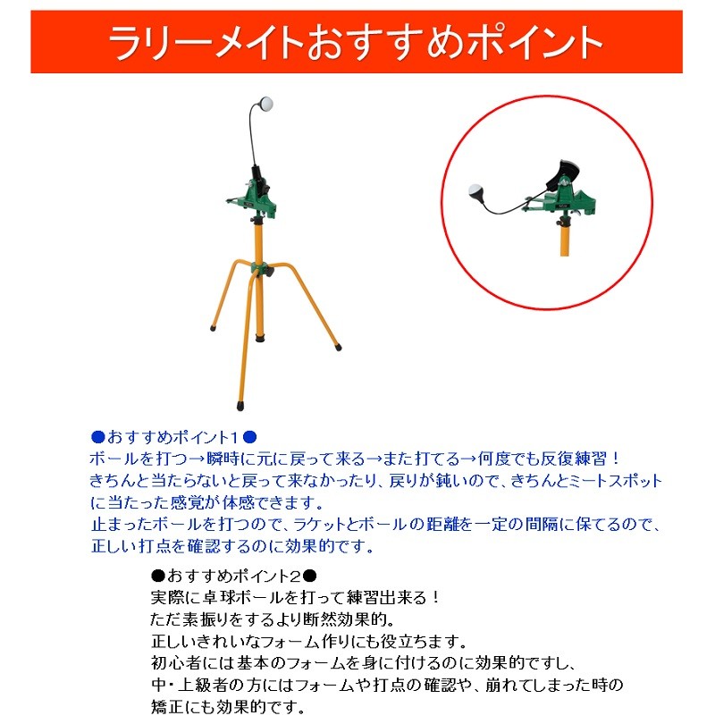 卓球 練習機 ラリーメイト 上達グッズ １人でいつでもお部屋で卓球練習