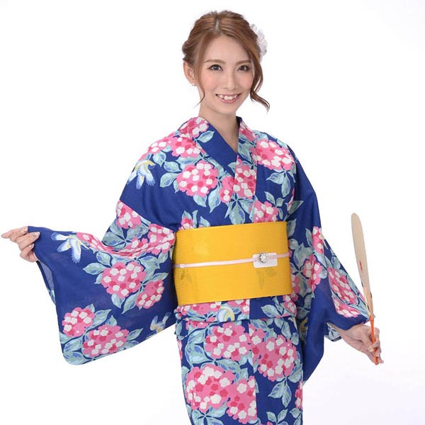 K*a様 【最終値下】撫松庵 浴衣 日本製 青 白 東レ セオ•アルファ素材 和 撫松庵 浴衣 レディース セオアルファ 洗える ぼかし乱菊 オフ白
