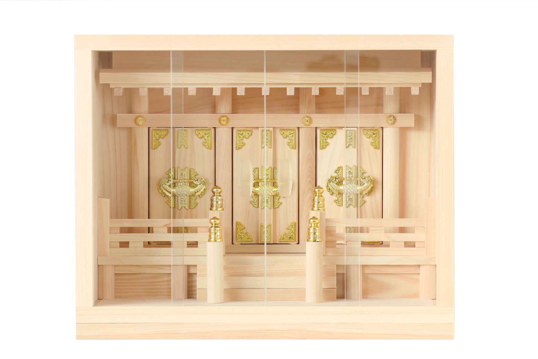 神棚 箱宮 三社 壁掛け 13号 特小サイズ 引出し付 上位東濃ひのき
