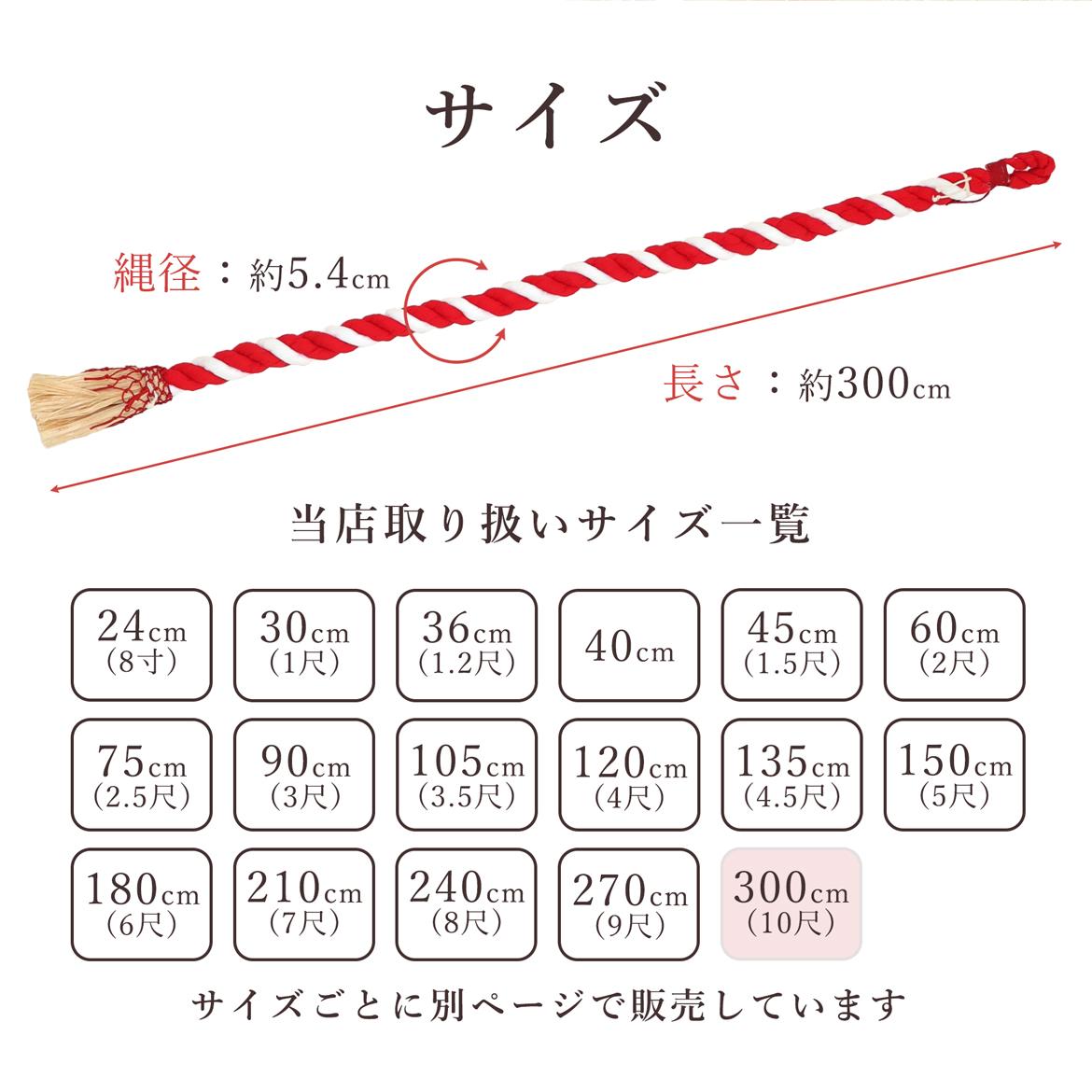 神棚 神具 仏具 やまこう 鈴紐 紅白 綿芯 10尺 神社 鈴緒 国産 奉納
