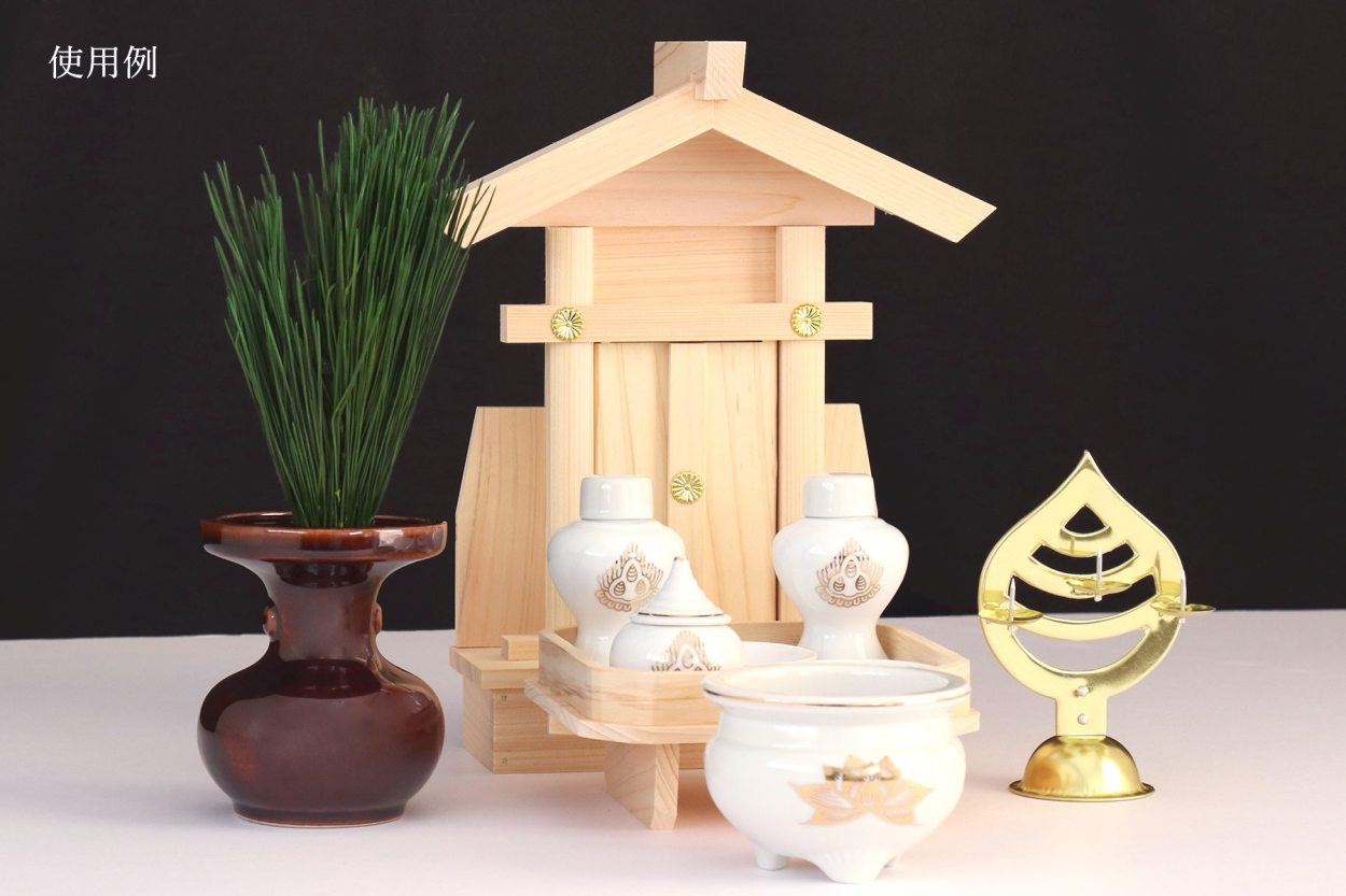 Amazon｜[A&K] 神具 神棚 荒神松 M サイズ 榊立て セット