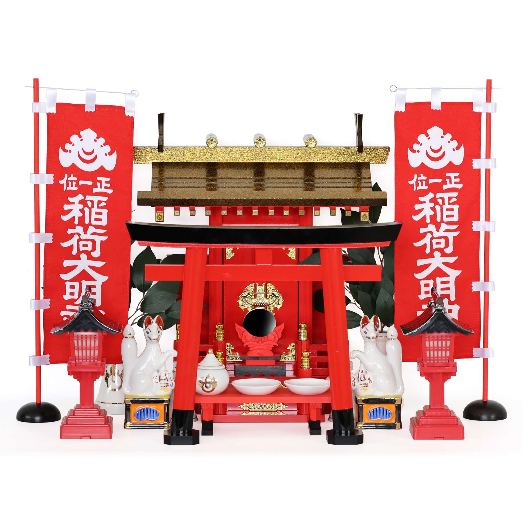 Amazon.co.jp: 軸 商売繁盛 お守り 絵 白狐 稲荷 神 御神符 日本