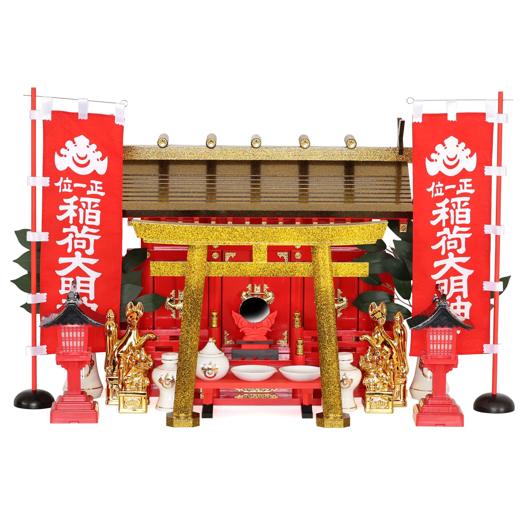 こ*ろ様 ヤヌカミ　セット 神棚 神具 仏具 やまこう 黄金屋根の稲荷宮 神棚セット 特上