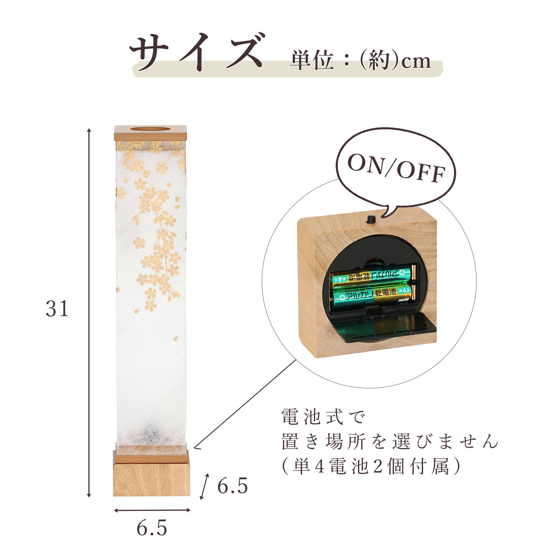 盆提灯 初盆 新盆 モダン 仏具 ちりめん細工 お盆飾りセット 八女・ととのえる燈 シリーズ 金小桜ちらし 小型 コードレス LED (代引き決済不可商品)の画像