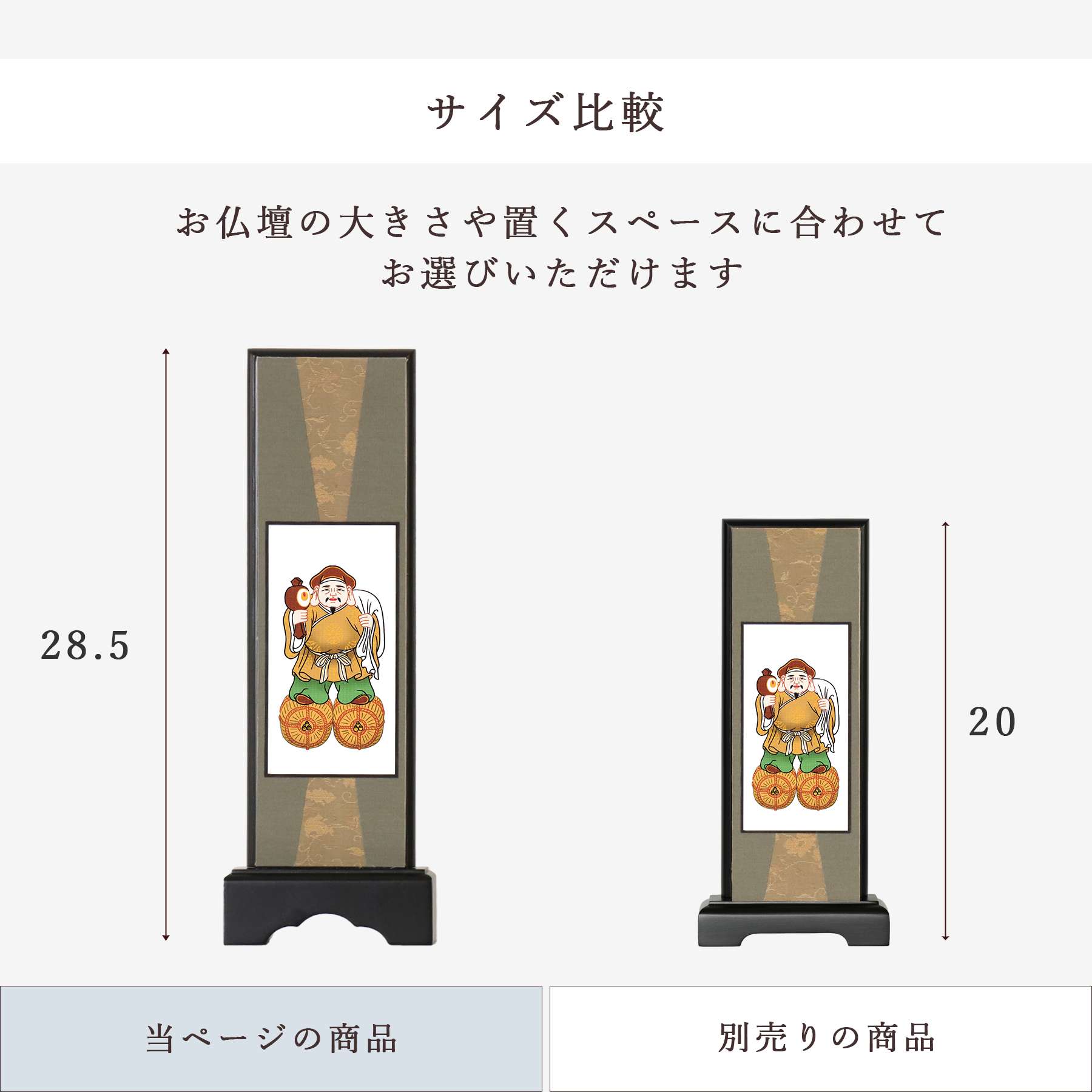 神具 スタンド 掛け軸 大 商売繁盛 家内安全 五穀豊穣木製 大黒様 木製