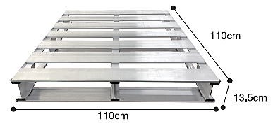 長谷川工業 AP組立式アルミパレット AP41-1111 片面・四方差 ハンマー