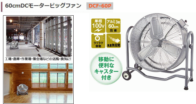 ナカトミ 業務用扇風機 60cmdcモータービッグファン Dcf 60p 高額売筋 個人様宅への配達不可商品