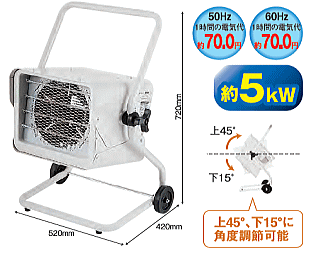 ナカトミ 電気ファンヒーター/ナカトミ TEH-50 三相200V/【個人 ナカトミ 電気ファンヒーター/ナカトミ TEH-50 三相200V/【個人