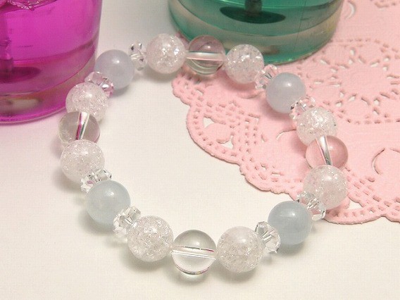 パワーストーン ブレスレット アクアマリン 10mm 水晶 天然石 メンズ