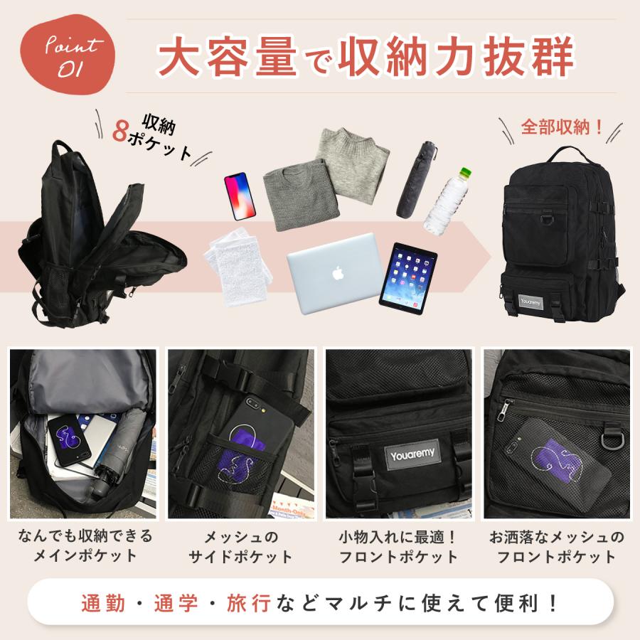monomark リュック 韓国 おしゃれ 通学 女子 レディース 大容量