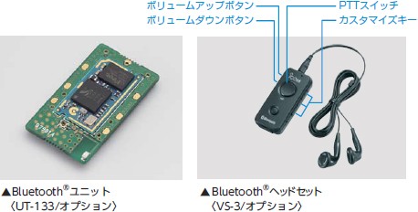 Bluetooth®ユニット UT-133 / Bluetooth®ヘッドセット VS-3