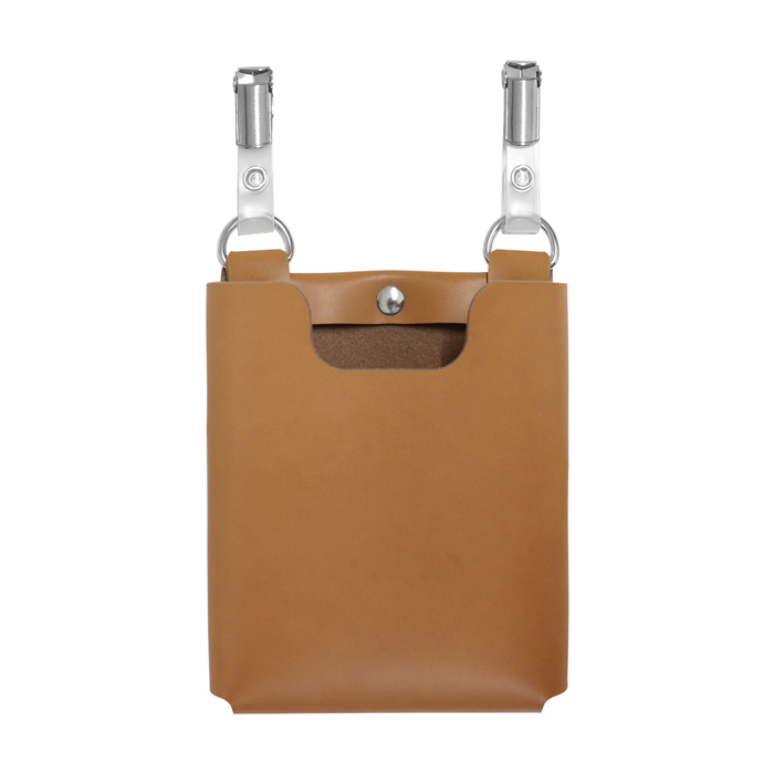 PU人工皮革 バンドクリップ付き マルチ ウエストポーチ|作業用 仕事用