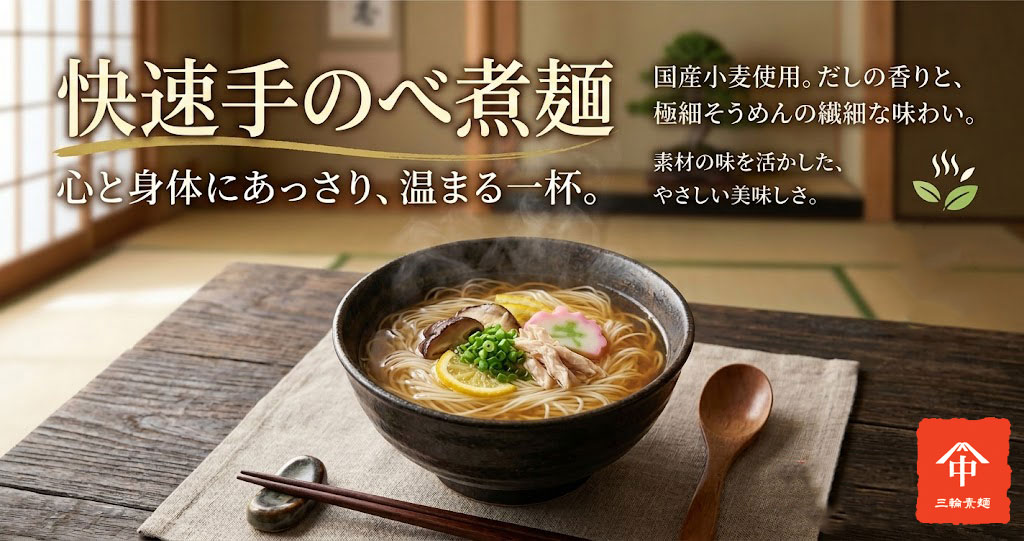 三輪素麺 お徳用 木箱入 誉（ほまれ）9kg 180束 製造元直送