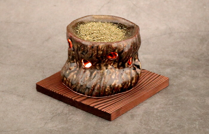 茶香炉　切り株