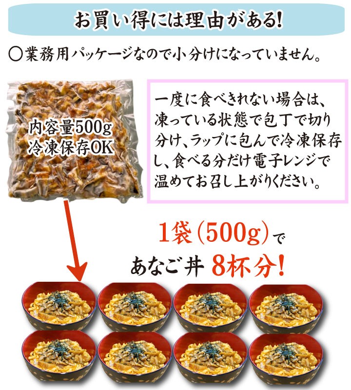 刻み穴子500ｇ、下関ののどぐろ