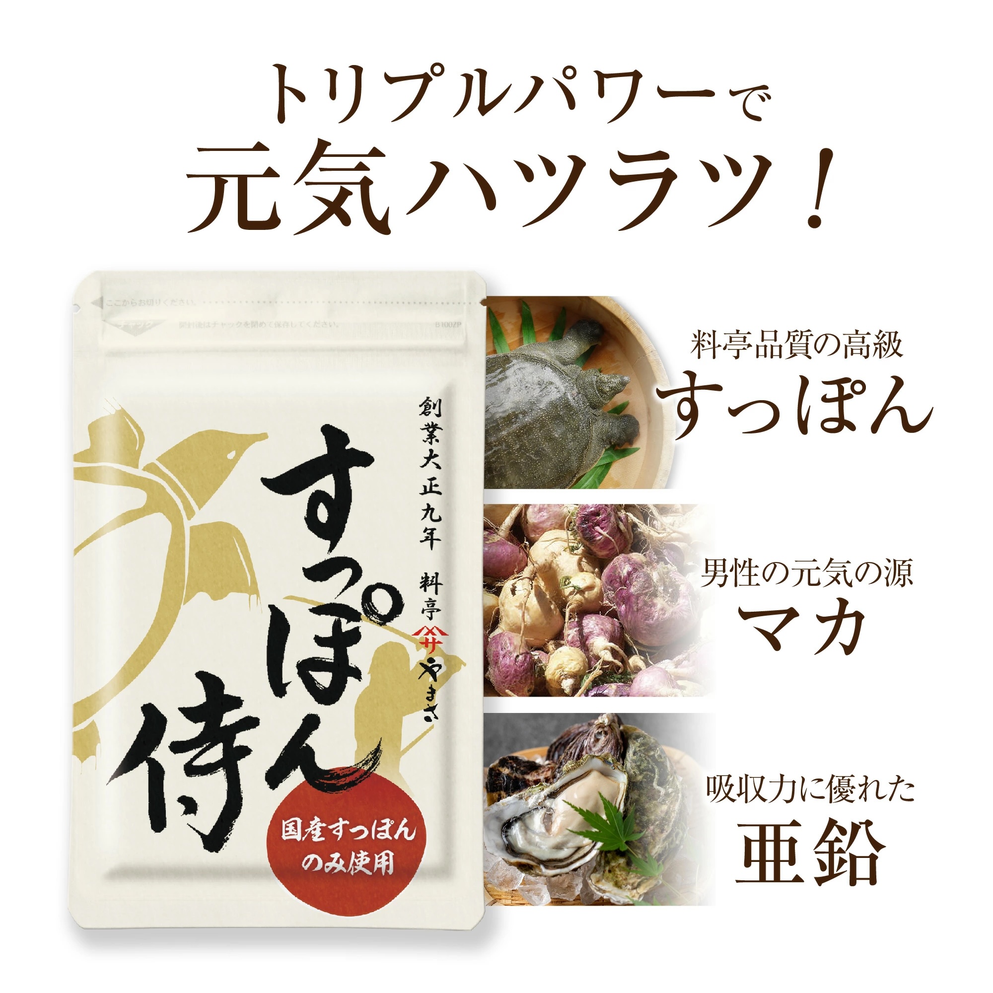 すっぽん サプリ すっぽん侍 1袋62粒入り約1か月分 サプリメント 男性