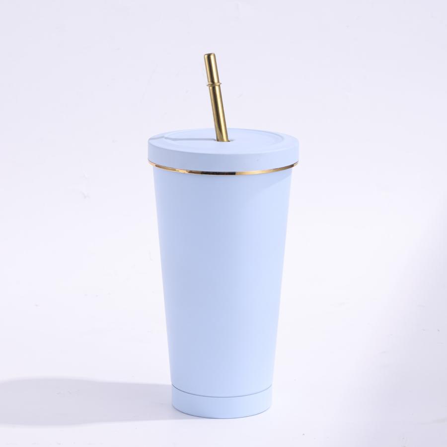 ストロー付きタンブラー 保冷 保温 真空断熱 500ml750ml 水筒 タンブラーステンレス コーヒーカップ 車載せでき アウトドア お揃い | ブランド登録なし | 07