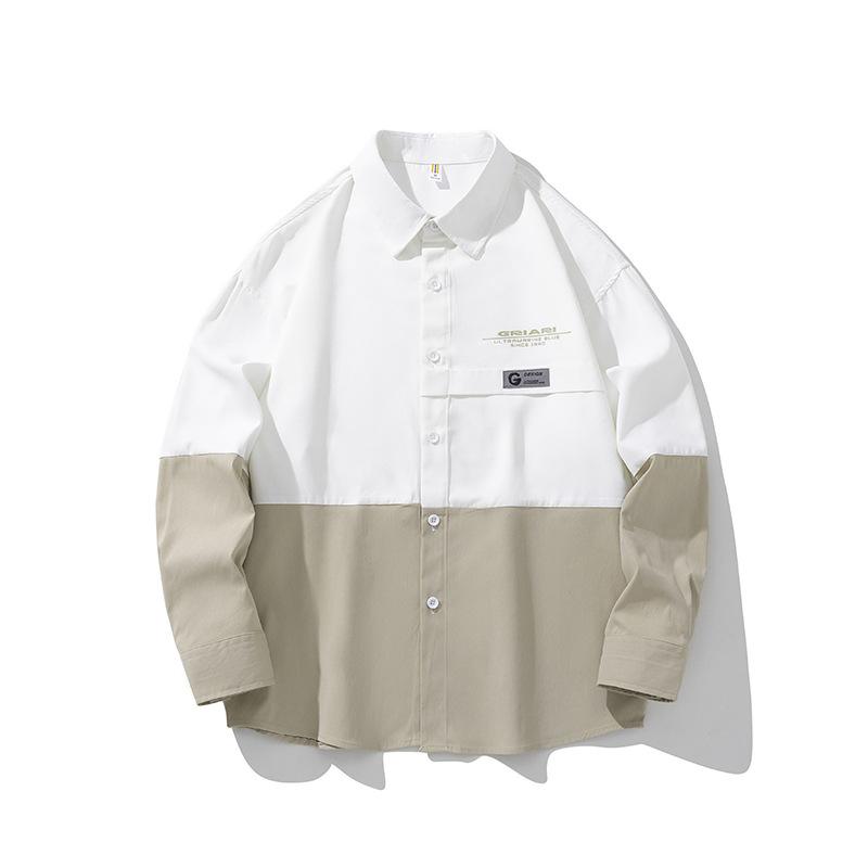 ワークシャツ ワークジャケット シャツジャケット 長袖 大きいサイズ メンズ ポケット付き ストリート 作業服 ワークウェア カジュアルシャツ 無地 | ブランド登録なし | 01